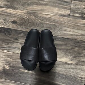 Frye Black Slide Sandals size 8